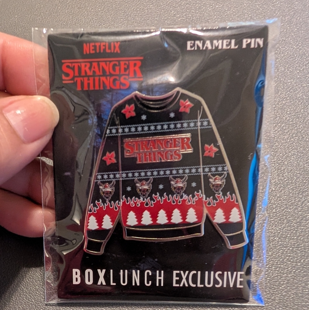 BoxLunch Limited Edition Sweater Pin STRANGER THINGS